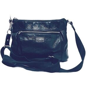 Coach Poppy Black Patent Crossbody Bag